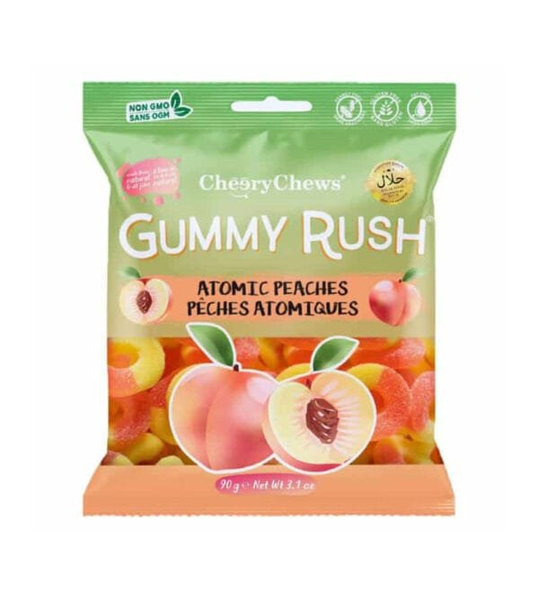 Gummy Rush Atomic Peaches (12 x 90g)