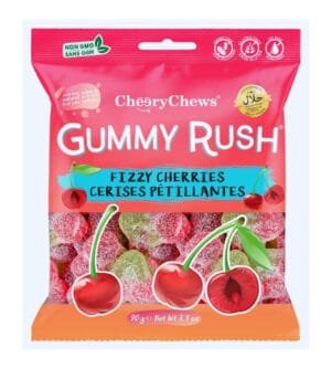 Gummy Rush Fizzy Cherries (12 x 90g)