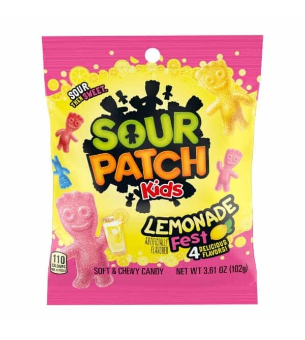 Sour Patch Lemonade Bags (12 x 102g)