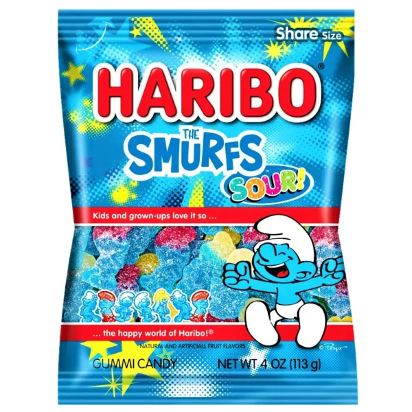 haribo-sour-smurfs-usa-113g Haribo Sour Smurfs (12 x 113g) - USA