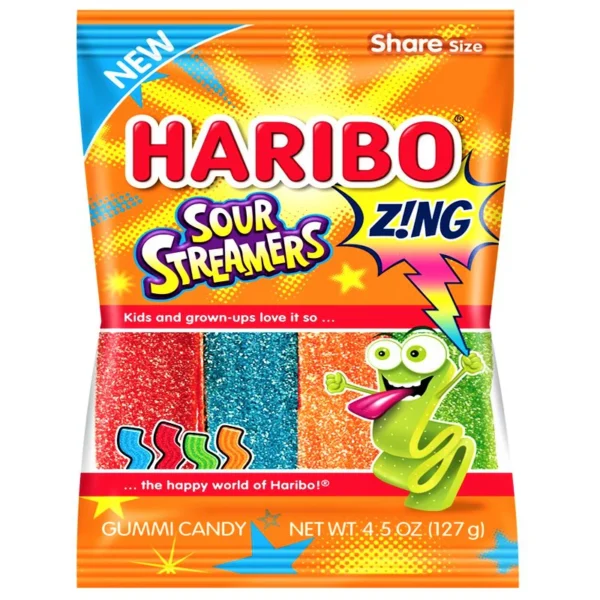 haribo-sour-streamers-usa-127g Haribo Sour Streamers (12 x 127g) - USA