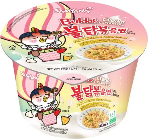 Samyang Buldak Cream Carbonara Bowl (16 x 120g)