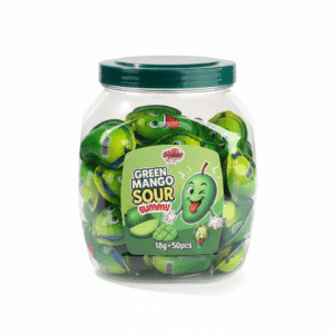 Jellylicious Sour Green Mango Jelly Filled Gummy (50 x 18g) - Halal