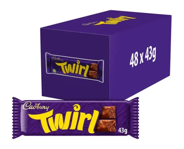 Twirl chocolate Cadbury Twirl Chocolate Bar (48 x 43g)